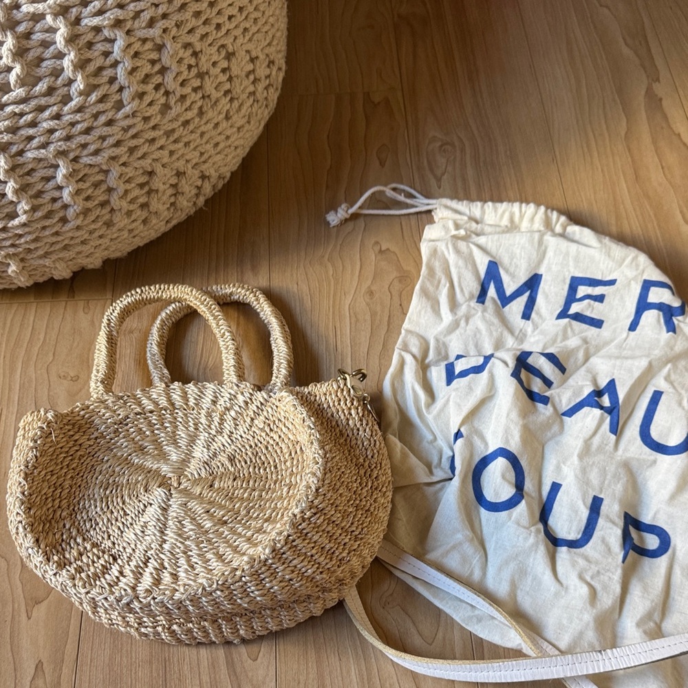 Clare V Natural Woven Tote Bag - Picture 1 of 4
